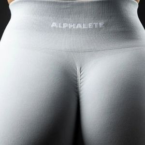 alphalete amplify leggings in silver sky XL